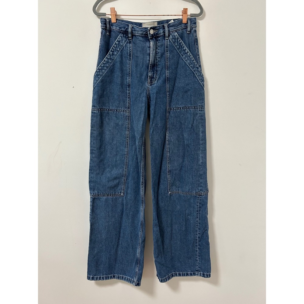 Everlane The Carpenter Jean Womens 26R Blue Gorpcore High Rise Utility Pants